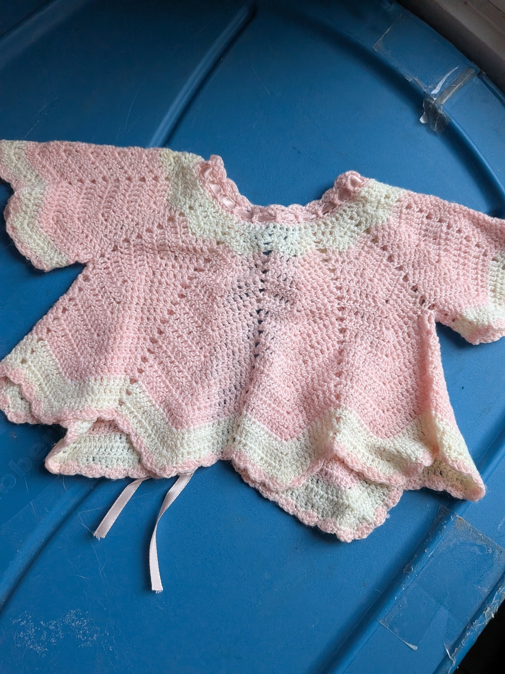 Vintage Handmade Crochet Baby Sweater